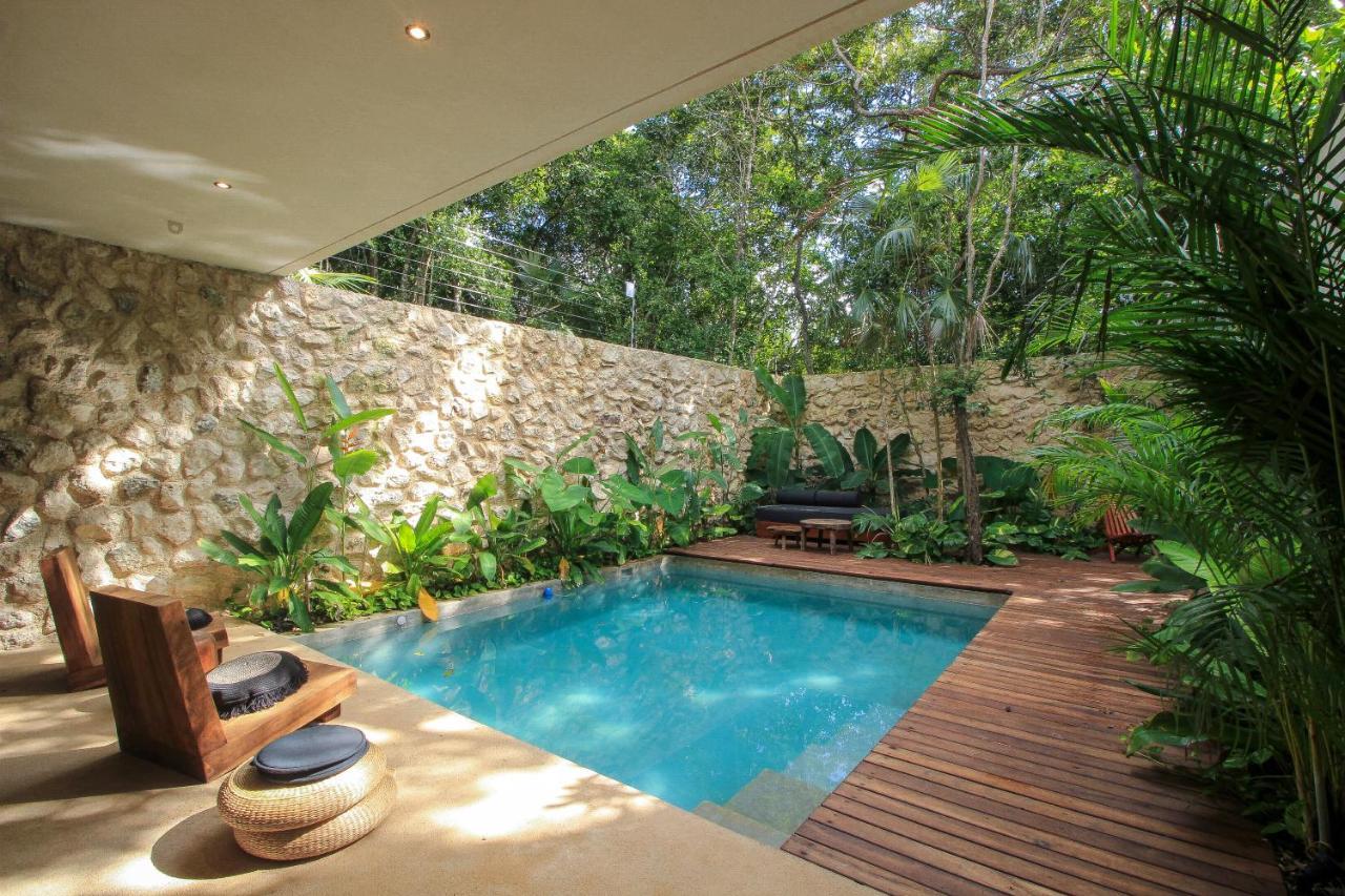 Elegant Boho Style Villa Jungle Views In Rooftop Deck & Outstanding Raw Pool In Holistika 图卢姆 外观 照片